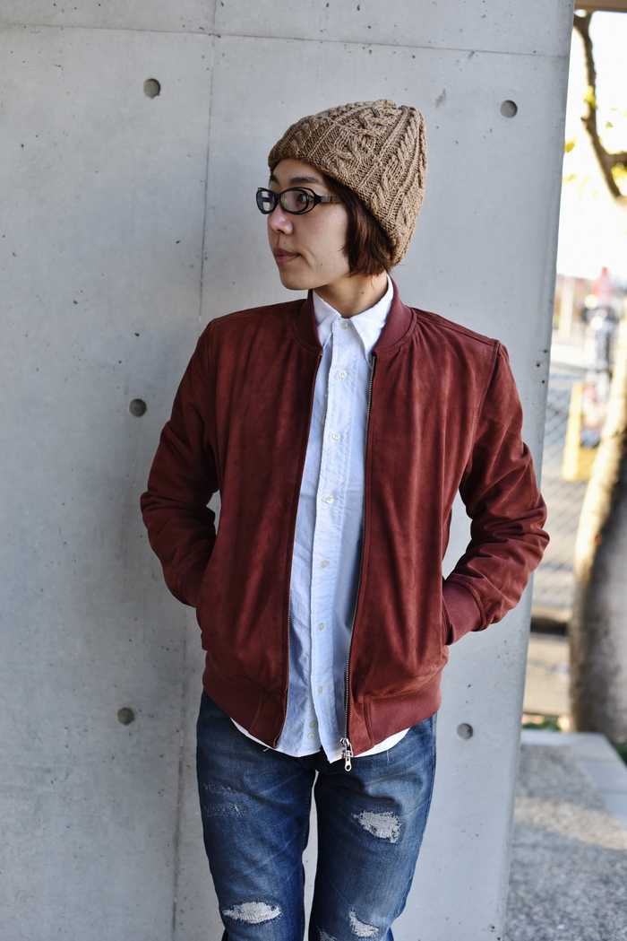 FIDELITY USA ･･･ BROWN SUEDE LEATHER ZIP JACKET！★！ (再)_d0152280_8112293.jpg