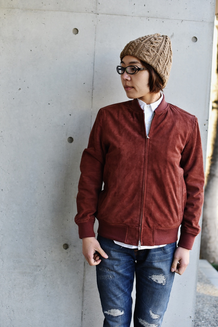FIDELITY USA ・・・ BROWN SUEDE LEATHER ZIP JACKET!★! (再)_d0152280_812335.jpg