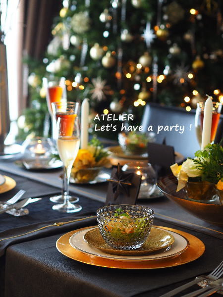 クリスマスパーティータイム クリスマスのテーブルコーディネート おもてなし料理レッスン より Atelier Let S Have A Party アトリエレッツハブアパーティー テーブルコーディネート おもてなし料理教室