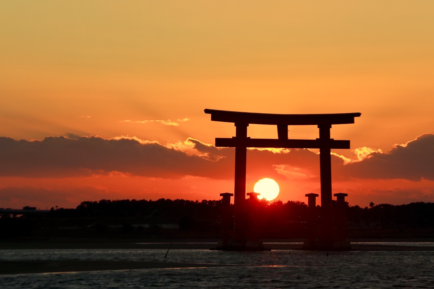 浜名湖弁天島の夕日 Takaの旅と写真