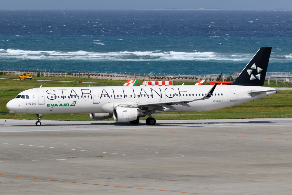 エバー航空 A321のスタアラ塗装 南の島の飛行機日記 エバー航空 A321のスタアラ塗装 南の島の飛行機日記