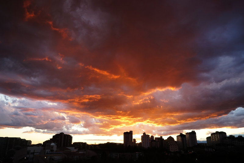 天気雨の夕焼け 雲フェチ 天気雨の夕焼け 雲フェチ