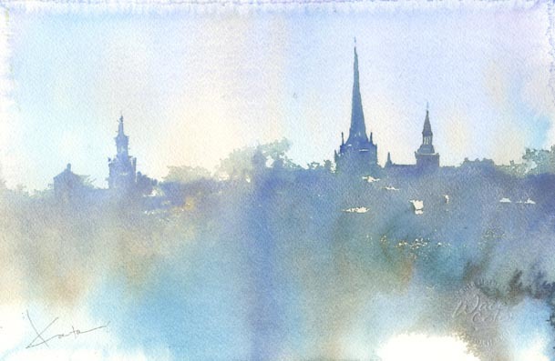 建物系　水彩画_f0176370_14043664.jpg