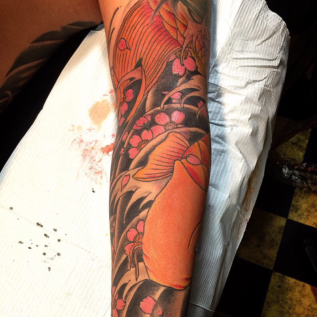 鯉*和彫り*桜*タトゥー*tattoo*千葉*木更津*聖針 鯉*和彫り*桜*タトゥー*tattoo*千葉*木更津*聖針