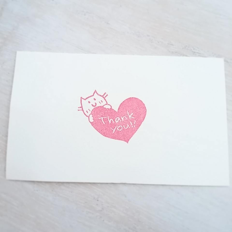 ネコちゃんはんこ Thank You ハートver Kedi Kedi ネコちゃんはんこ Thank You ハートver Kedi Kedi