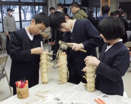 宮島学園　2016年度餅つき・松明づくり_f0229523_10441954.jpg