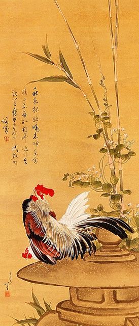 新発見⇒北斎の肉筆画⇒「鶏竹図」 : Art & Bell by Tora