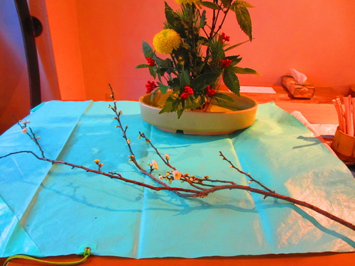 正月花のお稽古画像です : 東京いけばな日記 花と暮らしと生活と