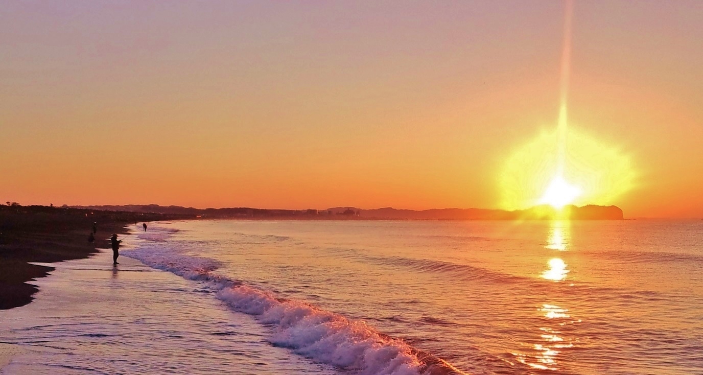 17 01 03 江ノ島からの日の出 満天 の海 17 01 03 江ノ島からの日の出 満天 の海