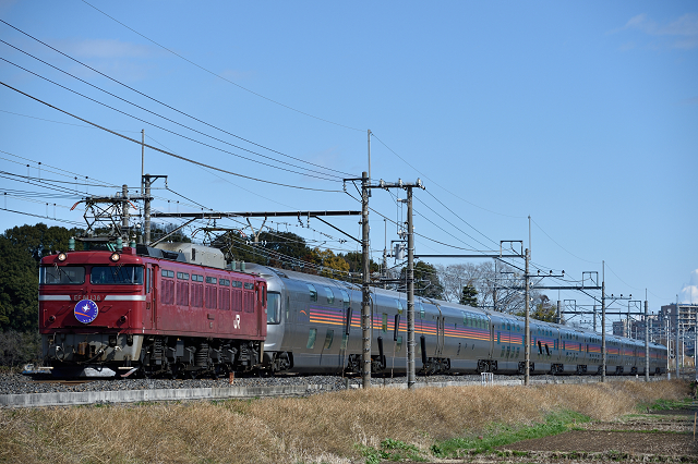 撮影記録 Ef81 138牽引の寝台特急カシオペアをヒガハスで撮る Ym11の撮影記録帳 撮影記録 Ef81 138牽引の寝台特急カシオペアをヒガハスで撮る Ym11の撮影記録帳