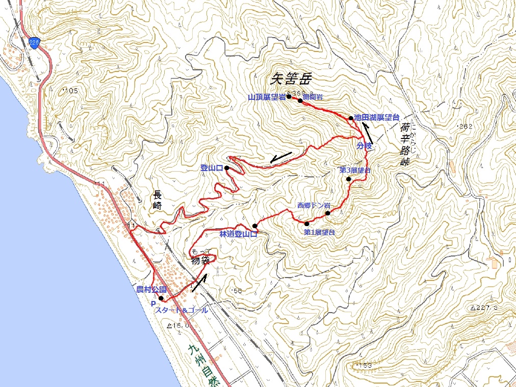 薩摩半島④矢筈岳を登る　2017.1.2（月）_a0166196_11423646.jpg