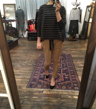 トロワの起毛リボンパンツ☆キャメル_a0246319_00333915.jpg
