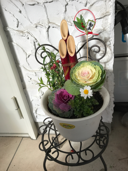 ガーデニング お正月の門松 からの寄せ植え 楓日記