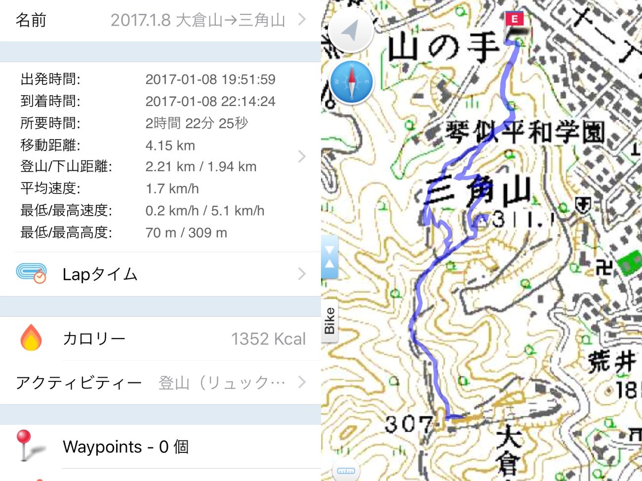 ☆2017.1.8 大倉山→三角山_e0105954_9233924.jpg