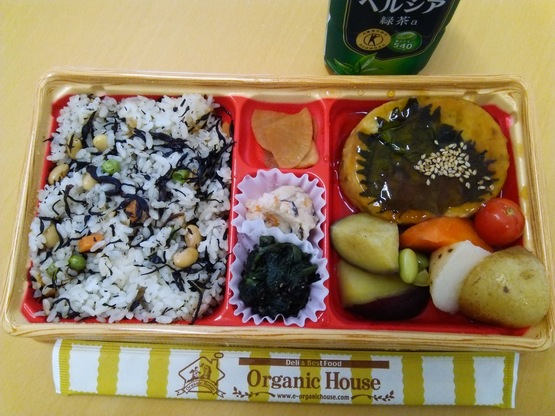 豆腐ハンバーグ弁当＠オーガニックハウス（新宿）_c0212604_197391.jpg