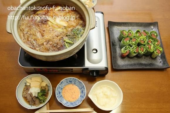 鏡開きのおぜんざい&昨夜の鴨鍋御膳_c0326245_11462556.jpg
