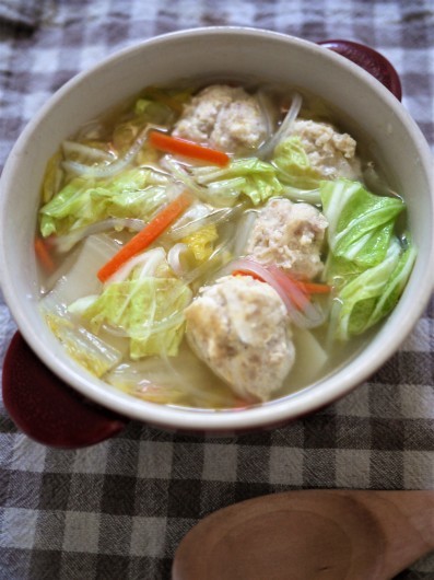 肉団子の冷凍保存も同時にできる 白菜と肉団子のスープ 畑のレシピ帖 肉団子の冷凍保存も同時にできる 白菜と肉団子のスープ 畑のレシピ帖