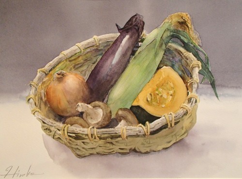 教室で野菜を描く 大島裕子水彩画ブログ