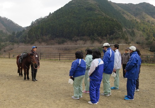 対州馬のお世話と乗馬、高校生体験学習_b0202125_23482581.jpg