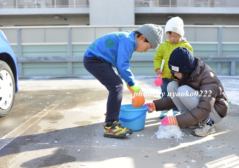 3年ぶりの雪だるま（写真部門）_e0365414_15150974.jpg