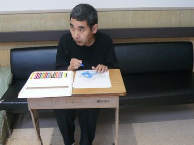 1/14 談話室にて創作活動_a0154110_14333271.jpg