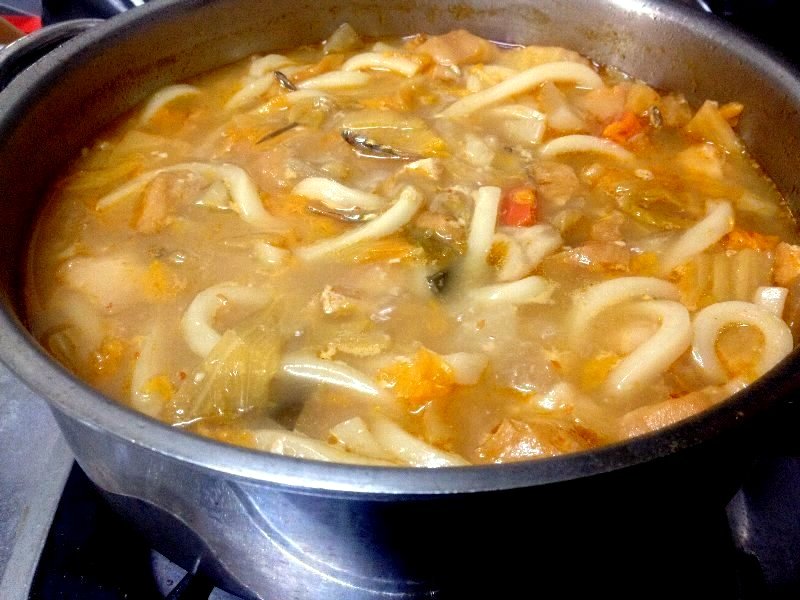 ☆白菜の美味しい味噌仕立て鍋うどん☆_c0092953_1639448.jpg