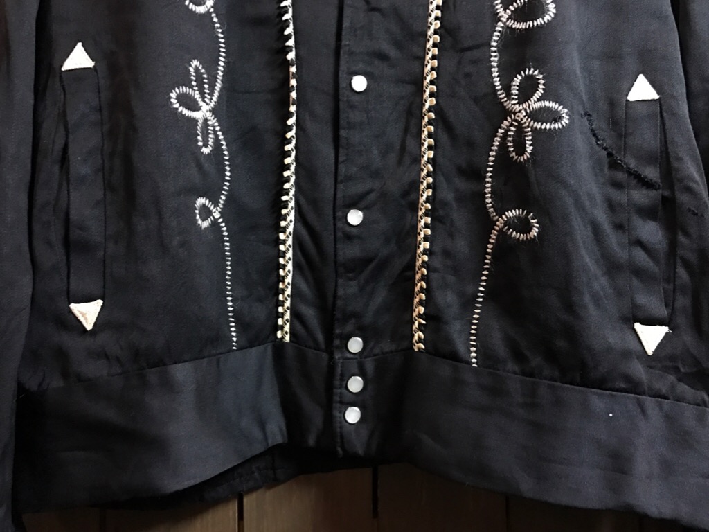 神戸店1/25(水)ヴィンテージ入荷!#2 50\'s HbarC Black Rayon Western Blouson!Mix Item!!!_c0078587_18571254.jpg