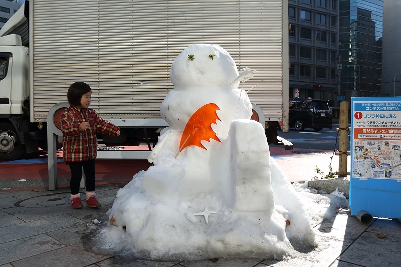 人気キャラを中心とした雪だるまが２１体 神田小川町雪だるまフェアー 旅プラスの日記