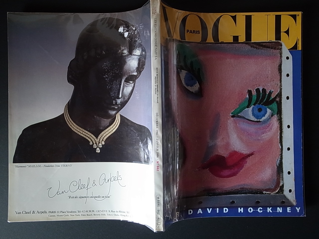 PARIS VOGUE DECEMBRE 1985 - JANVIER 1986 PAR DAVID HOCKNEY : Books