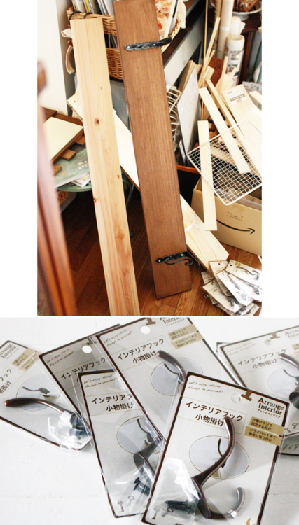 再利用 DIY ☆ 玄関フックラック_d0351435_19555094.jpg