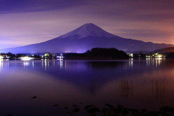 29年1月の富士(32)河口湖の夜富士（写真部門）_e0344396_19470357.jpg