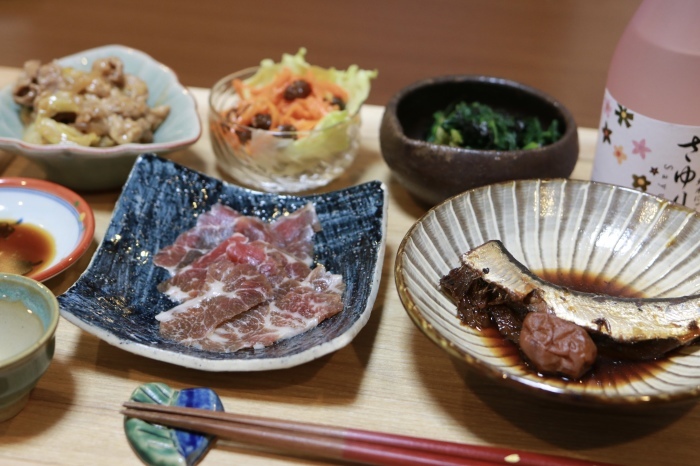 鰯の梅煮。ひじきの煮物。_f0348831_22084643.jpg