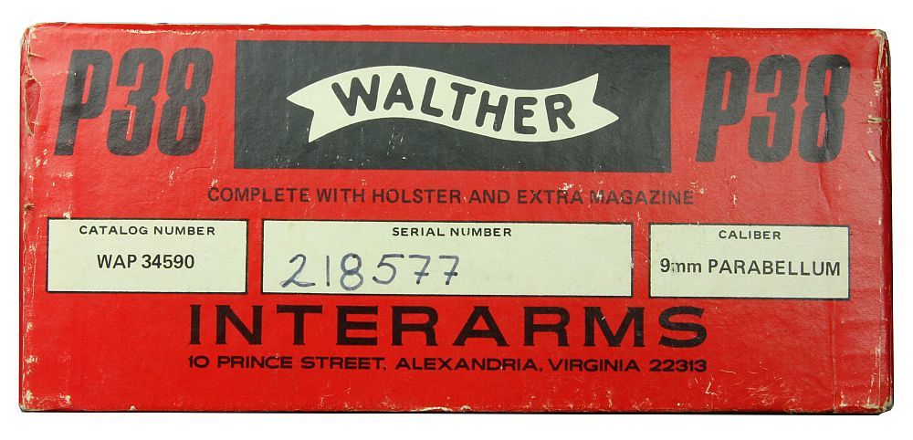 Interarms Walther P.38   販売用紙箱 ＆ マニュアル_e0162444_17040843.jpg