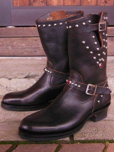 attractions エンジニアブーツ Lot.268 ブラック 9D Attractions Lot.268 ENGINEER BOOTS（HORSE BUTT）エンジニア