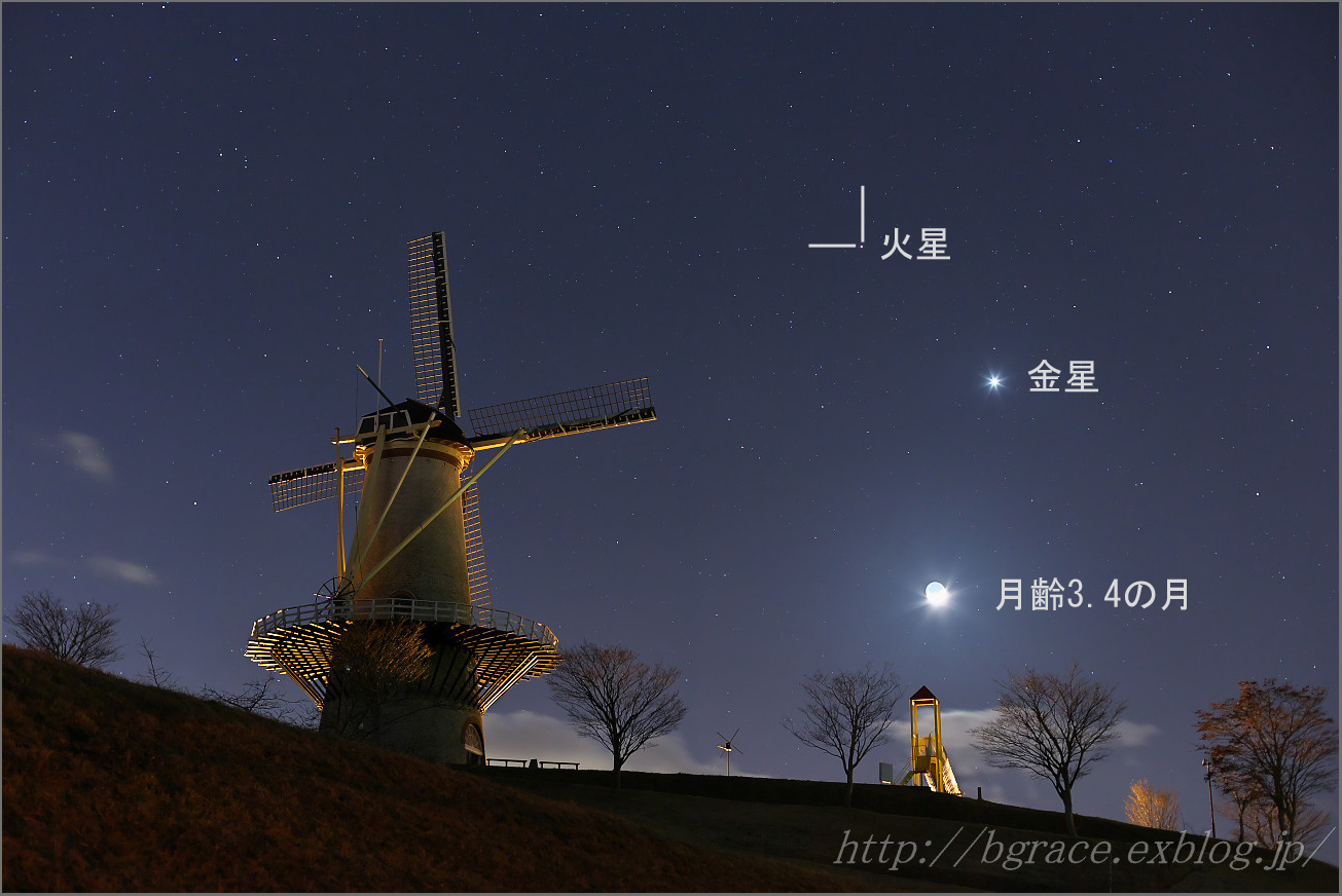 細い月と惑星の接近 長沼にて_b0191074_1518148.jpg