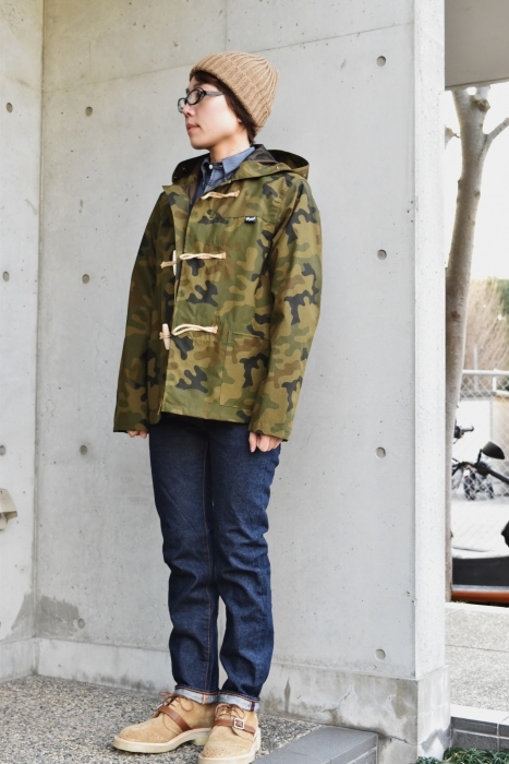 問い合わせ多いです。。。Gloverall　SHORT DUFFLE JACKET (CAMO柄 SHOWER CLOTH)！★！_d0152280_17384575.jpg