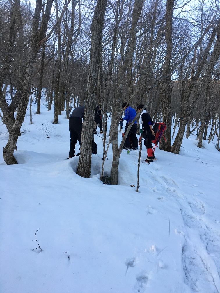 道後山・南斜面登山と雪中キャンプ_d0007657_14533833.jpg