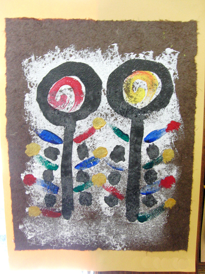 絵画 ~ トンパ文字から描く絵画 ~_e0222340_1605023.jpg