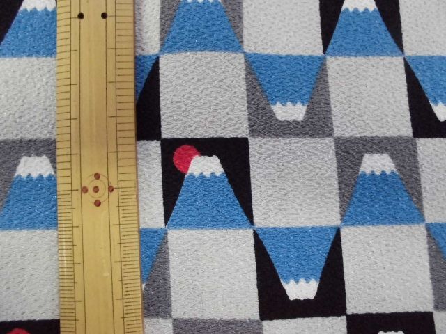 江戸の生活柄と富士山のチェック柄の布_d0156706_16545833.jpg