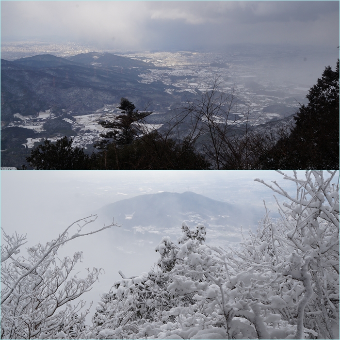 春雪の宝満山と天拝山。_f0016066_2304279.jpg