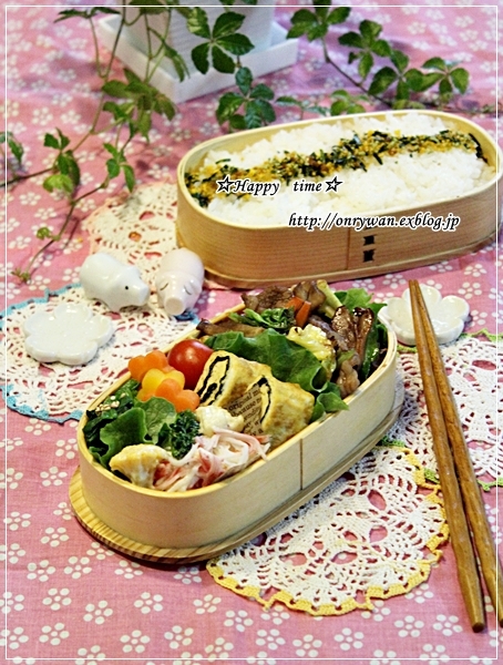 肉野菜炒め弁当と紫カリフラワーと常備菜作り♪_f0348032_18150495.jpg