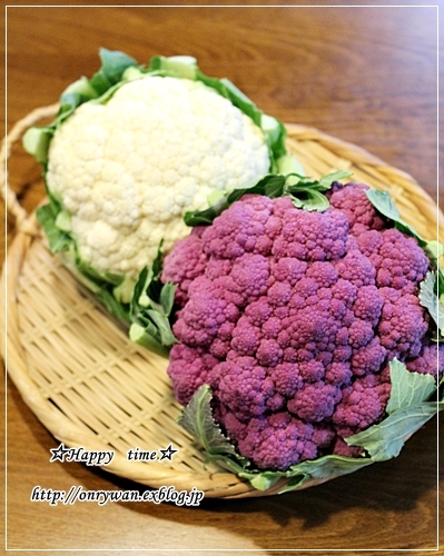 肉野菜炒め弁当と紫カリフラワーと常備菜作り♪_f0348032_18152827.jpg