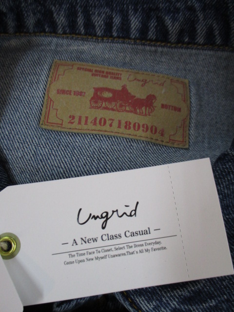 再再入荷☆アングリッド ungrid ブリーチルーズデニムジャケット_e0076692_15382767.jpg