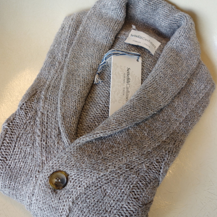 Settefili Cashmere グレー ロングカーディガン 48 セッテフィーリカシミヤ カーディガン 48 グレー Settefili cashmere
