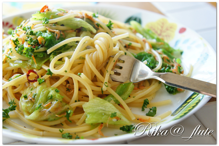 あみえびとレタスのパスタ_c0103827_12502991.jpg