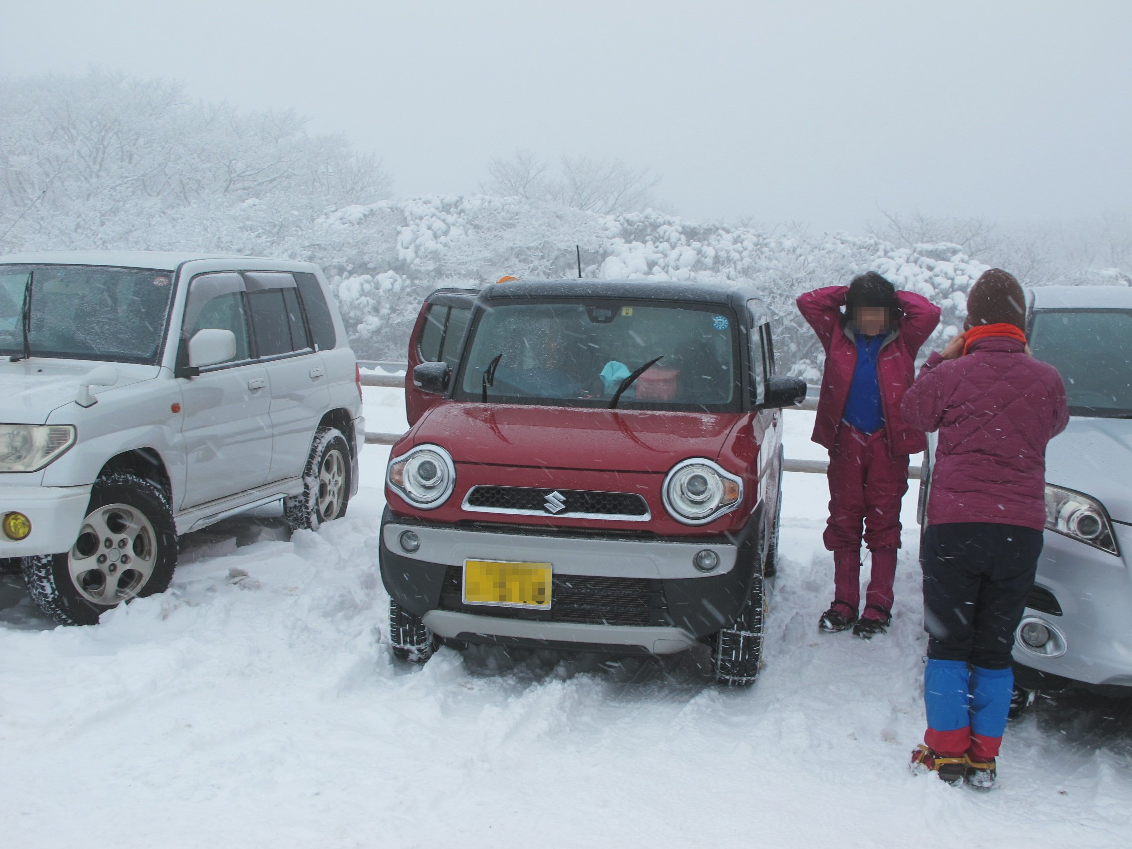 ぼっこり雪のくじゅう中岳ピストン　　2017.2.12（日）_a0166196_17465310.jpg