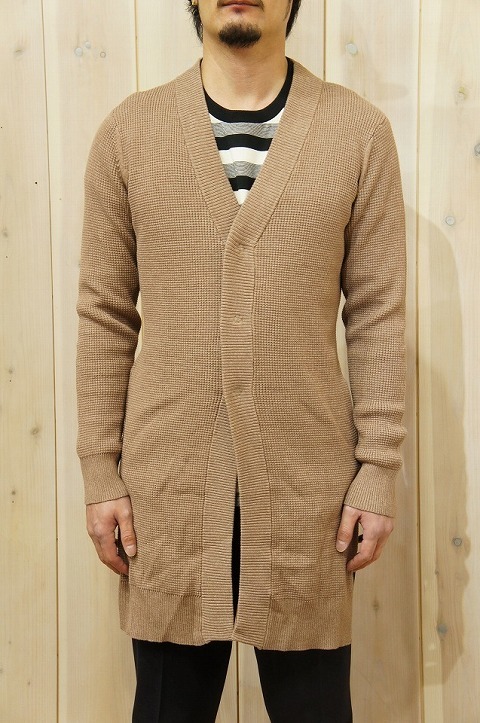 軽やかに羽織る！【LOUNGE LIZARD】【ラウンジリザード】No.2482 ECOS LONG CARDIGAN [BEIGE]☆そして、リサウンド。_b0108653_05451091.jpg