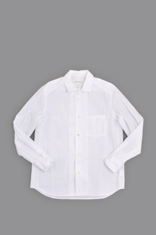 STILL BY HAND　 Open Collar Shirt (White)_d0120442_21184774.png