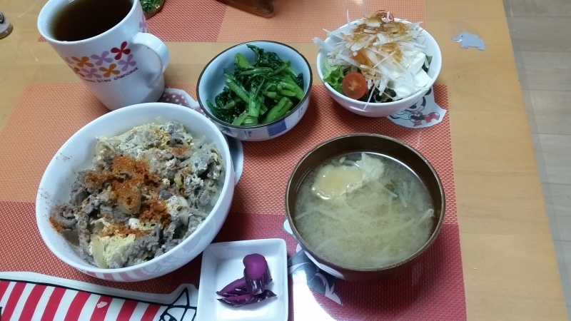 あじさい荘 夕食 開花丼 今日の献立