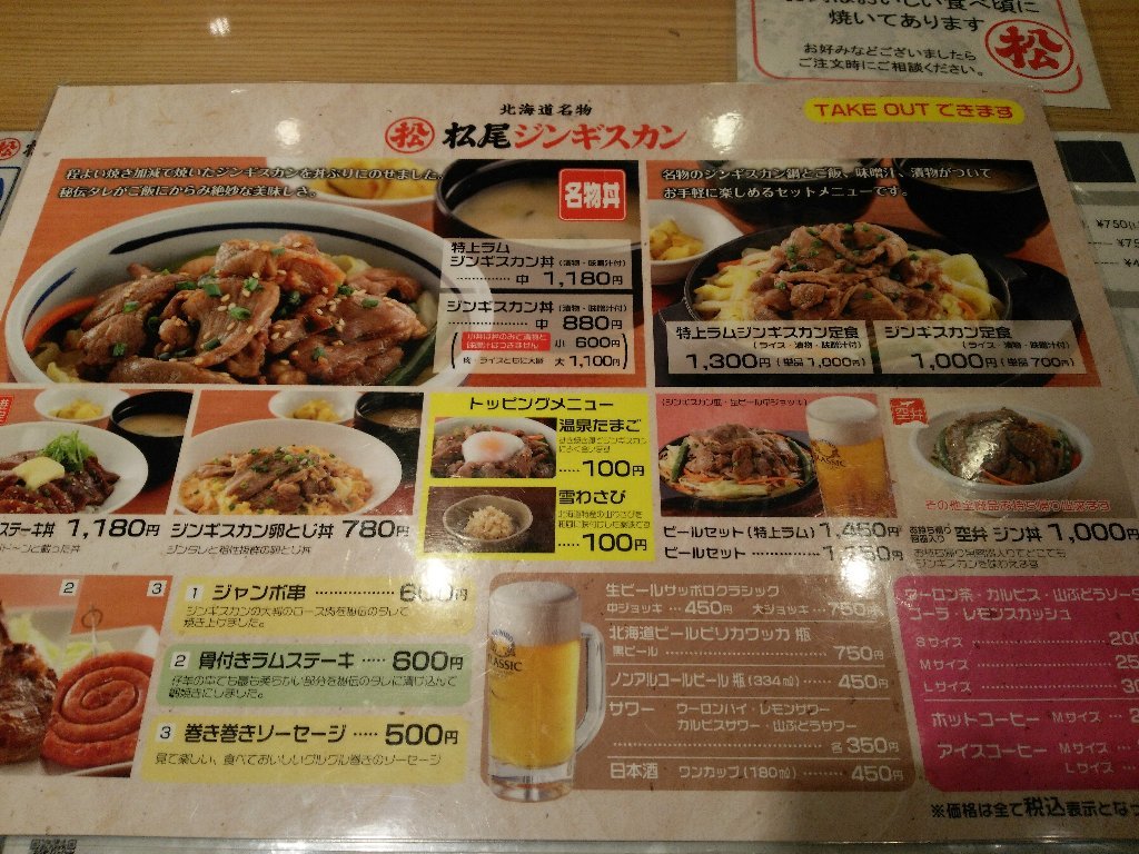 ジンギスカン丼（松尾ジンギスカン 新千歳空港フードコート店）_b0128821_12325705.jpg